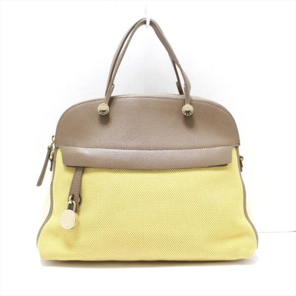 37888117 1 Furla Piper Handbag Leather Yellow Brown