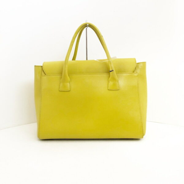 37891391 3 Furla Metropolis Satchel Handbag Leather Yellow Green