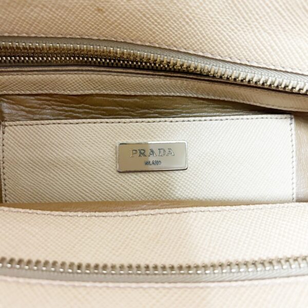 37904998 8 Prada Handbag Leather Beige