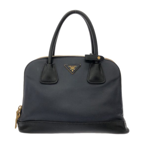 37905840 1 Prada Handbag Soft Calf Dark Navy Black