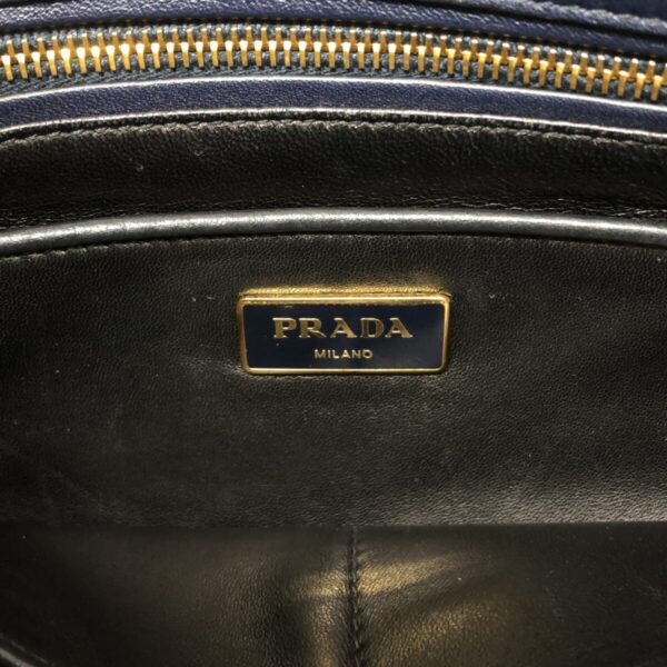 37905840 7 Prada Handbag Soft Calf Dark Navy Black