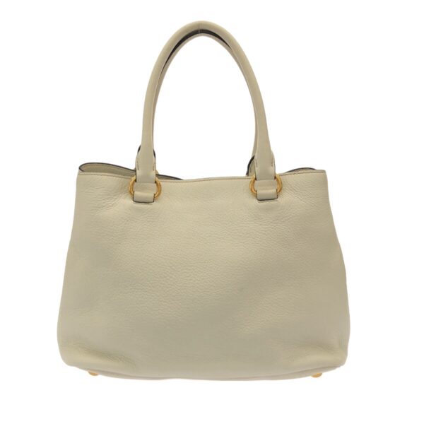 37905842 3 Prada Tote Bag Leather Tag Leather White