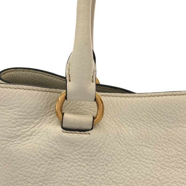 37905842 9 Prada Tote Bag Leather Tag Leather White