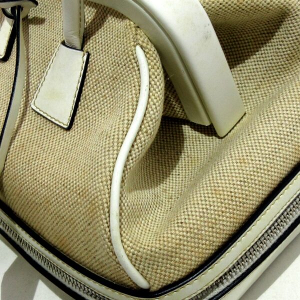 37905845 9 Prada Handbag Mini Bag Leather Beige White