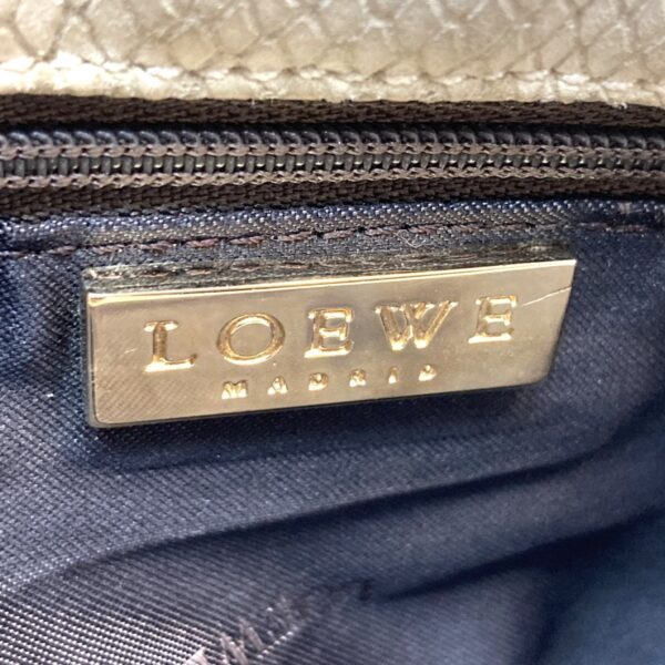 37906474 8 Loewe Shoulder Bag Embossed Suede Beige