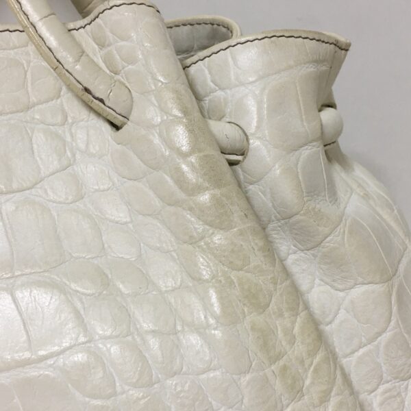 37913128 11 Furla Tote Bag Embossed Leather White