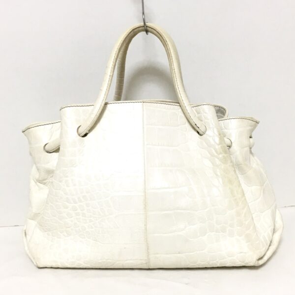 37913128 3 Furla Tote Bag Embossed Leather White