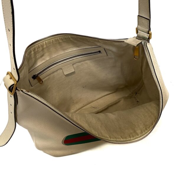 37915663 7 Gucci Print Half Moon Hobo Shoulder Bag Leather Ivory Multi