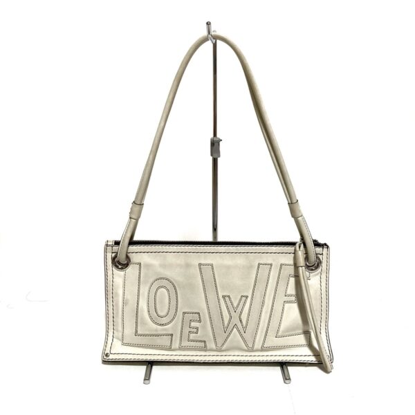 37917248 3 Loewe Shoulder Bag Ivory Leather