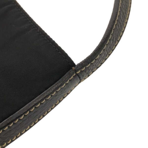 37921623 12 Prada Shoulder Bag Nylon Leather Black