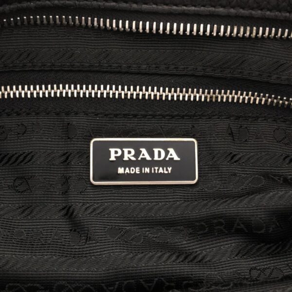 37921623 7 Prada Shoulder Bag Nylon Leather Black