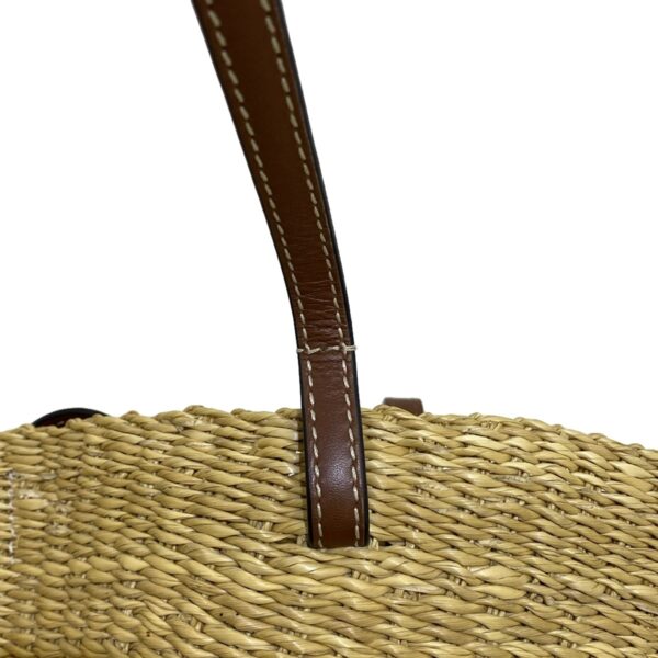 37923116 16 Loewe Shell Basket Tote Basket Bag Elephant Glass Calfskin Beige Brown