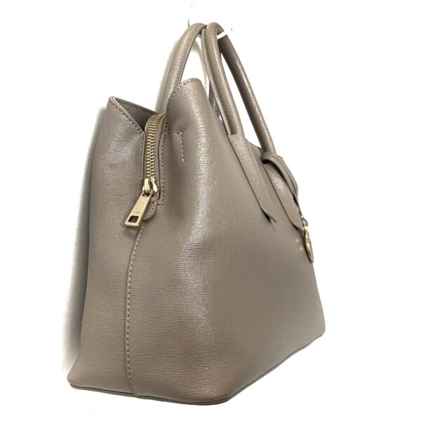 37923763 2 Furla Handbag Leather Gray Beige