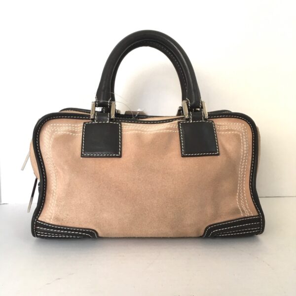 37925759 3 Loewe Amazona 28 Handbag Suede Leather Beige Brown