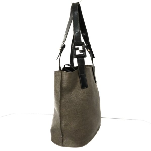 37926457 2 Fendi Tote Bag Leather Gray Beige Black