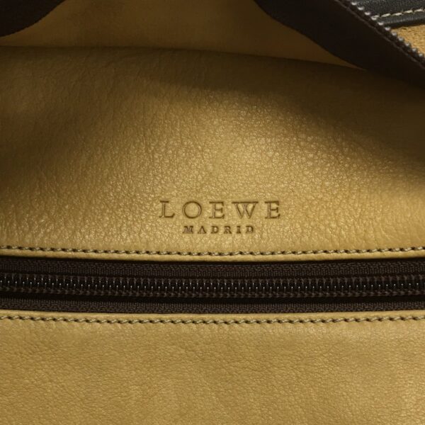 37930007 8 Loewe Amazona Handbag Suede Leather Beige Brown