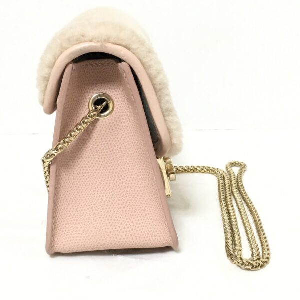 37939928 2 Furla Metropolis Shoulder Bag Chain Shoulder Flap Removable Leather Pink Beige