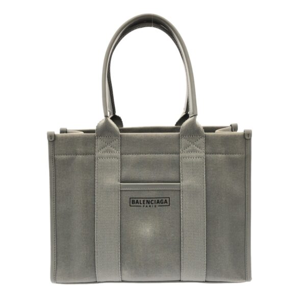 37941591 1 Balenciaga Small Tote Bag Canvas Leather Gray