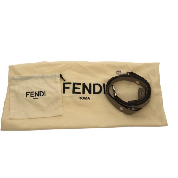 37941592 11 Fendi Visible Large Handbag Leather Gray Beige