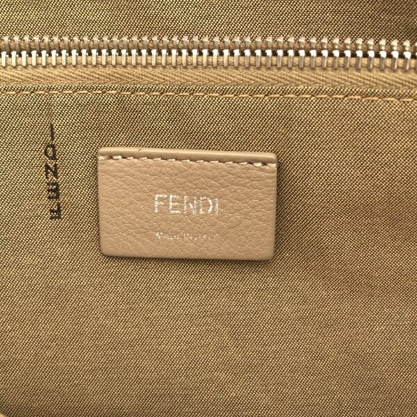 37941592 7 Fendi Visible Large Handbag Leather Gray Beige