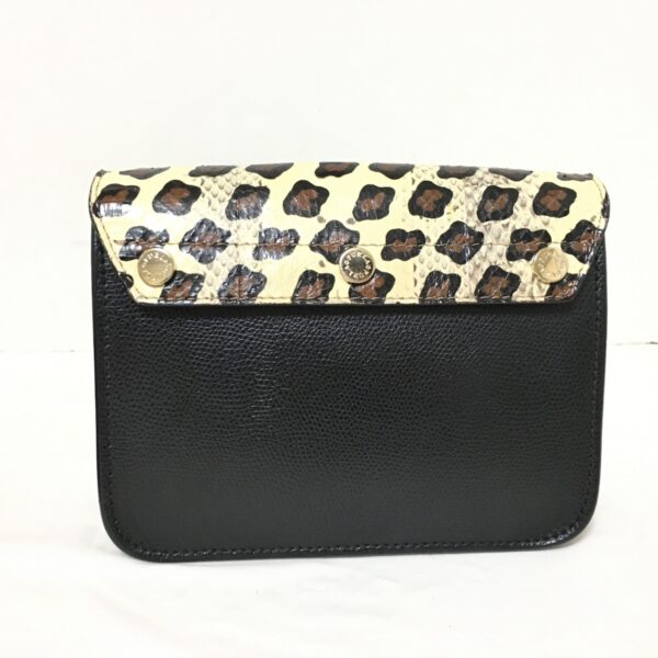 37942032 3 Furla Metropolis Shoulder Bag Leopard Chain Shoulder Flap Leather White Black Brown