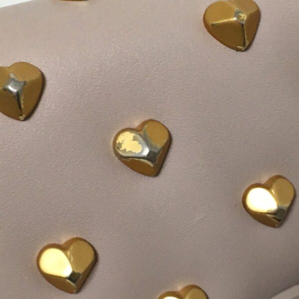 37942034 9 Furla Metropolis Shoulder Bag Studs Heart Chain Flap Leather Pink