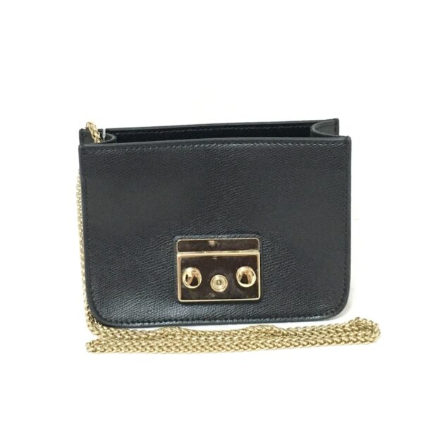 37942041 1 Furla Metropolis Shoulder Bag Chain Shoulder Leather Black