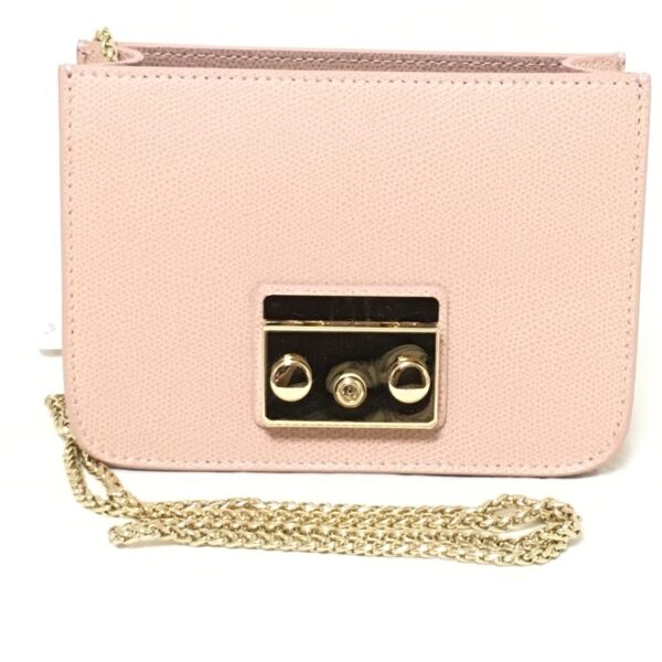 37942046 1 Furla Metropolis Shoulder Bag Chain Shoulder Leather Pink Beige