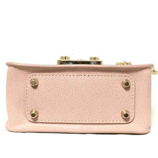 37942046 4 Furla Metropolis Shoulder Bag Chain Shoulder Leather Pink Beige