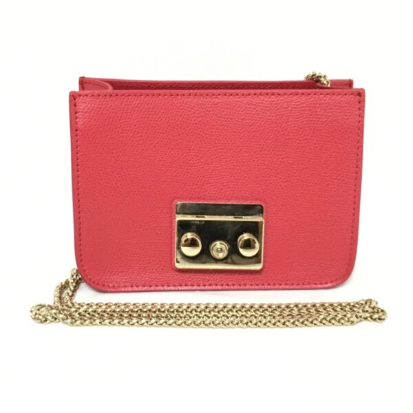 37942880 1 Furla Metropolis Shoulder Bag Chain Shoulder Leather Red