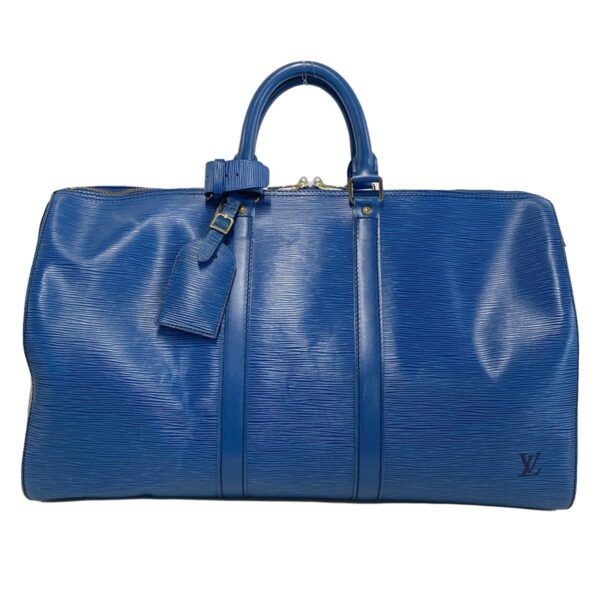 37953045 1 Louis Vuitton Keepall 45 Bag Leather Toledo Blue