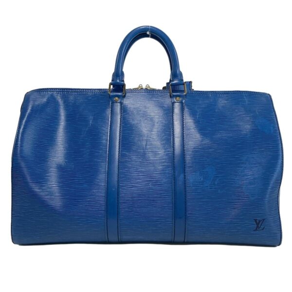 37953045 3 Louis Vuitton Keepall 45 Bag Leather Toledo Blue