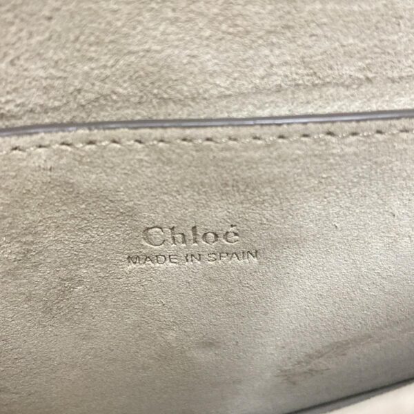 37953457 11 Chloe Face Mall Shoulder Bag Leather Gray