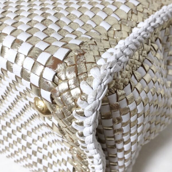 37954988 5 Prada Tote Bag Braided Leather White