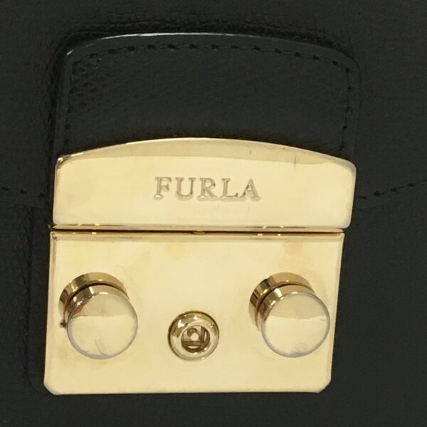 37957921 9 Furla Metropolis Shoulder Bag Chain Mini Bag Leather Black