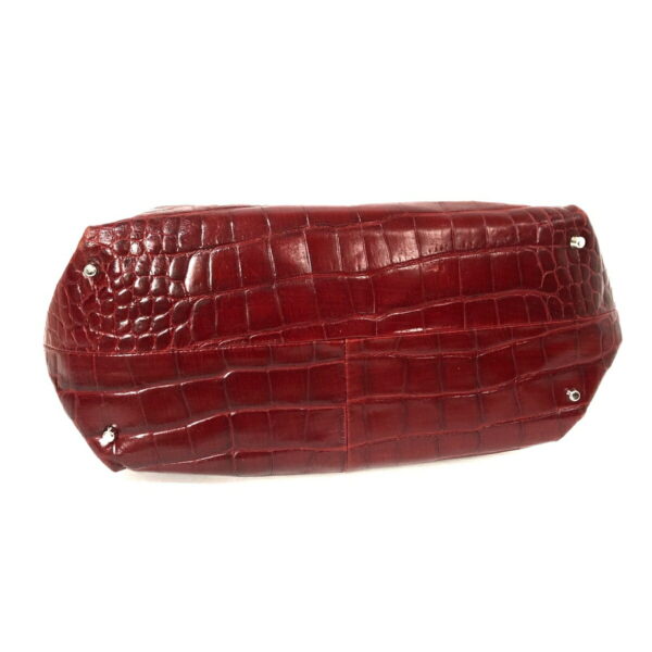 37959419 4 Furla Handbag Embossed Leather Red