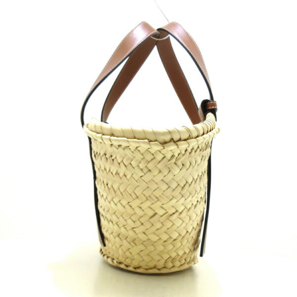 37960122 4 Loewe Basket Tote Bag Straw Leather Ivory Brown