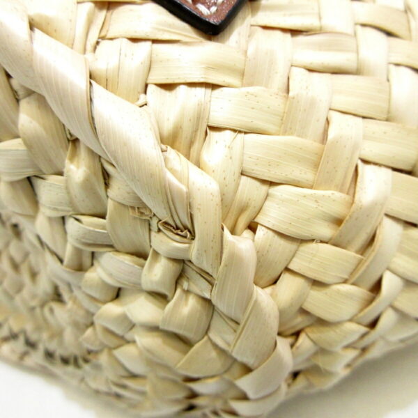 37960122 6 Loewe Basket Tote Bag Straw Leather Ivory Brown