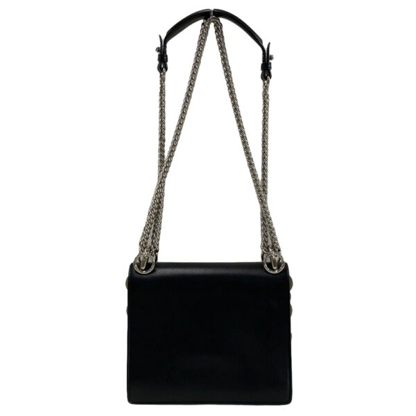 37961210 3 Fendi Mini Canai Shoulder Bag Pearl Chain Shoulder Leather Black