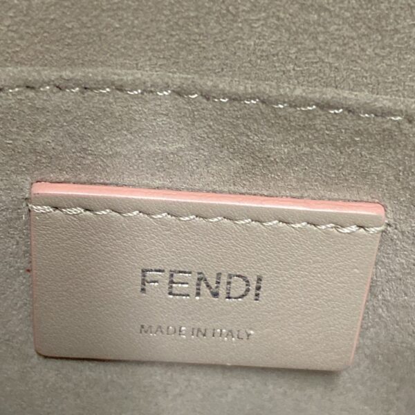 37961211 12 Fendi Canai Handbag Leather Pink Salmon Pink Multi