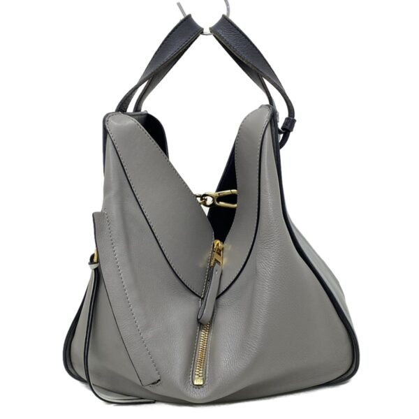 37962416 4 Loewe Hammock Small Handbag Classic Calf Leather Tricolor Gray Gray Black