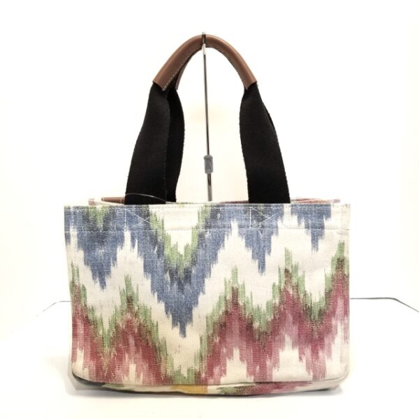 37962417 3 Loewe Beach Cabas Small Tote Bag Beads Leather Ivory Navy Multi