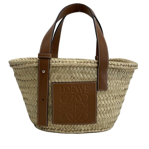 37962438 1 Loewe Basket Tote Bag Leather Beige Brown