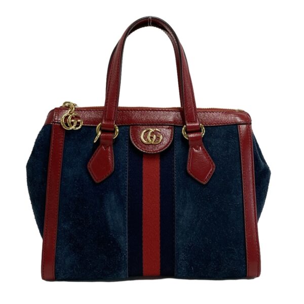 37962526 1 Gucci Ophidia GG Small Tote Bag Leather Blue Red