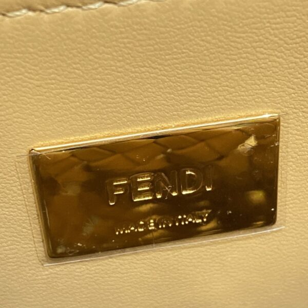 37962668 12 Fendi Peekaboo Iconic Medium Handbag Braided Nappa Leather Beige