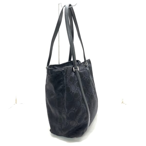 37964502 2 Salvatore Ferragamo Gancini Tote Bag Nylon Leather Black