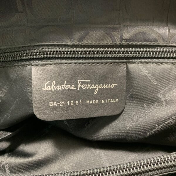 37964502 8 Salvatore Ferragamo Gancini Tote Bag Nylon Leather Black