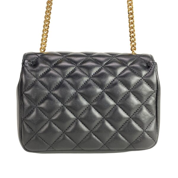 37964616 3 Versace Chain Shoulder Quilted Bag Leather Black