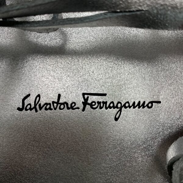 37964769 8 Salvatore Ferragamo Shoulder Bag Leather Silver Black