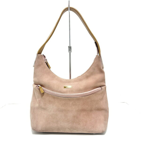 37966355 1 Gucci Shoulder Bag Suede Leather Pink Beige